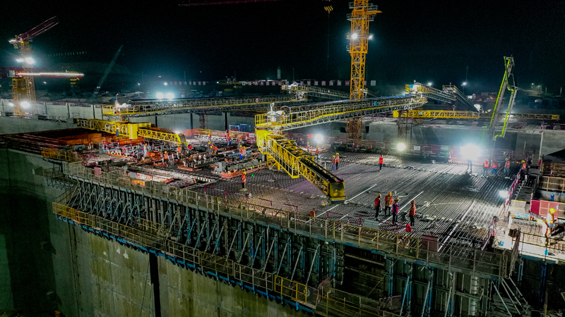 平陆运河枢纽混凝土结构全部封顶